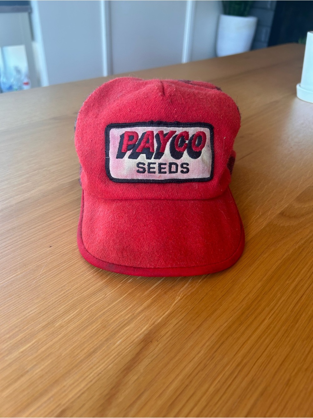Red Trucker Cap Hat Ear Flaps